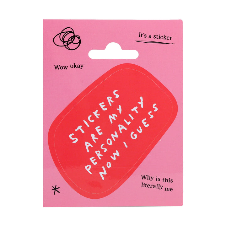 Pink packaging with a red sticker featuring text on a white background