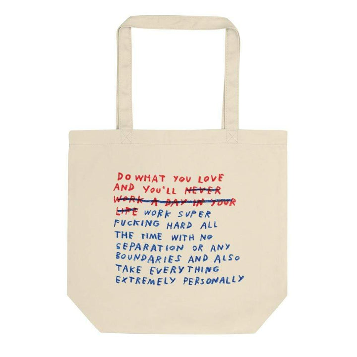 Work/Life Balance Tote ***Printful version – Original Text by ADAMJK®